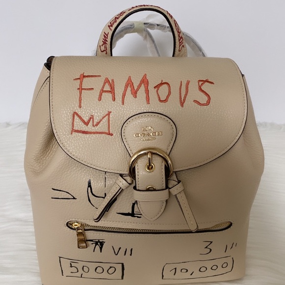 New💃Coach X Jean Michel Basquiat Kleo Backpack - Picture 11 of 15